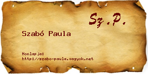 Szabó Paula névjegykártya